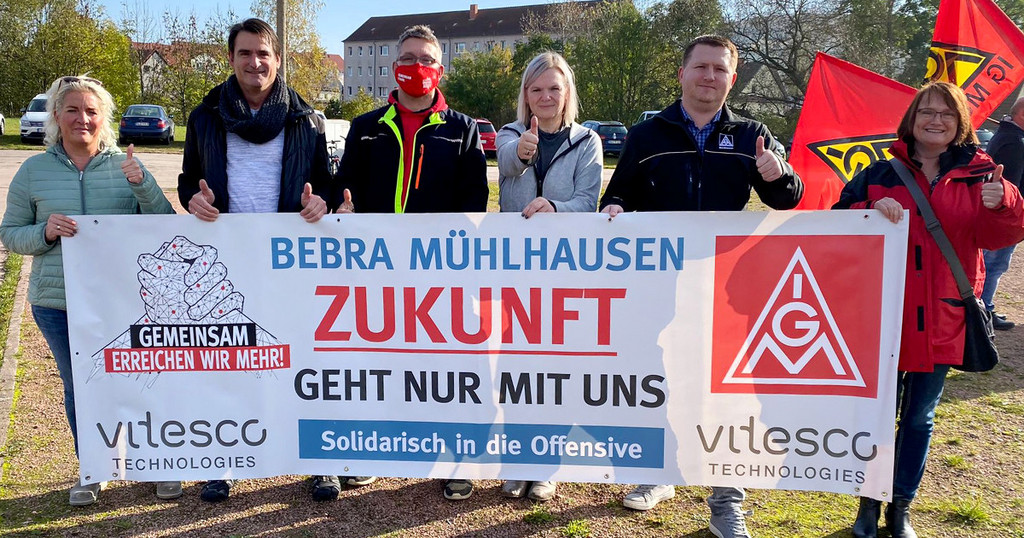 Aus Bebra und Mühlhausen nach Eisenach: Vitesco-Beschäftigte beim Aktionstag