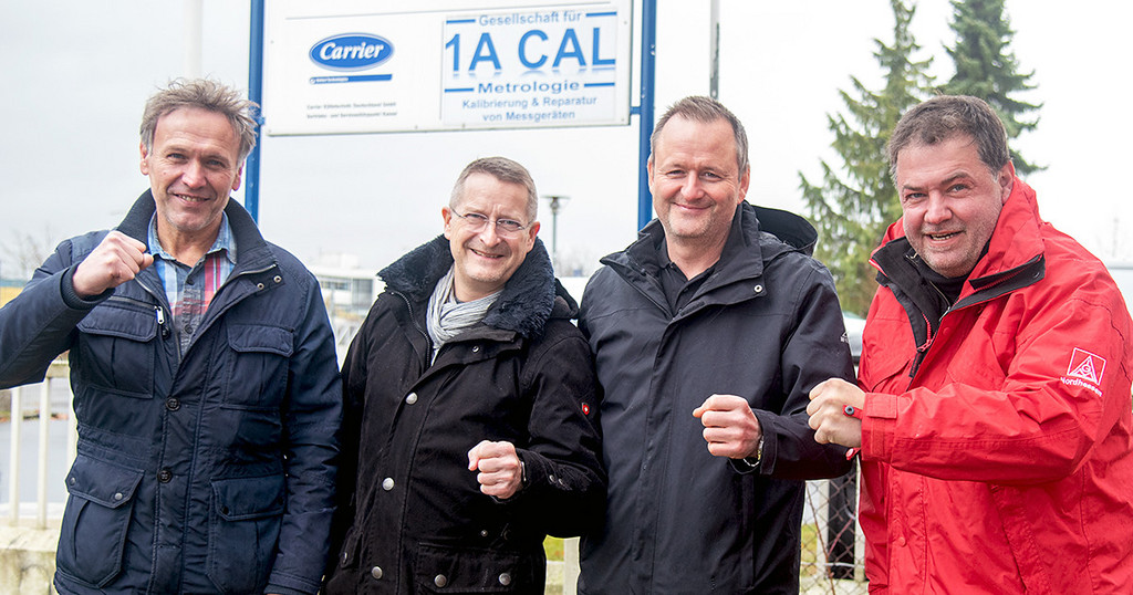 Ivica Duric, Klaus Reitze, Heinrich Siebald und Andreas Köppe freuen sich über den neu installierten Betriebsrat. (Foto: Martin Sehmisch)